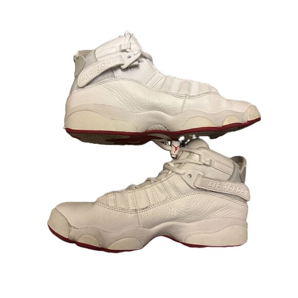 Air Jordan 6 Rings 'White Mystic Hibiscus' Size 7Y Used Solid Condition Pink - Picture 4 of 10